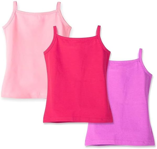 Girls Cotton Full Slip 2Years-3Years (Pack of 3), Multicolour, y3