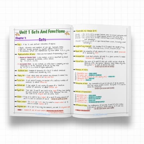 Image of Class 12 PCMB Combo 2026-27 | Physics Chemistry Maths Formula Sheets + Biology Short Notes | Handwritten Colorful Notes Book Set | CBSE NCERT Quick Revision Series