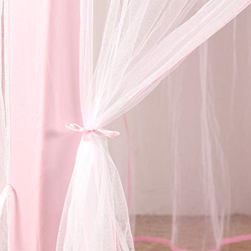 IMIKEYA Barraca infantil hexagonal grande para castelo da Yurt Kids Tent para diversão interna (Rosa