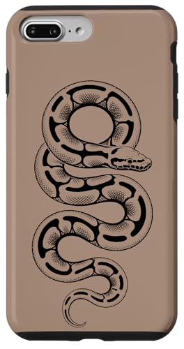 Ball Python Collector Snake Line Art - �u���E�� �X�}�z�P�[�X iPhone 7 Plus/8 Plus �p