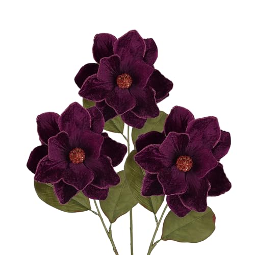 Arborus 3 STK Künstliche Weihnachtsblumen 77 cm Lila Kunstblumen für...