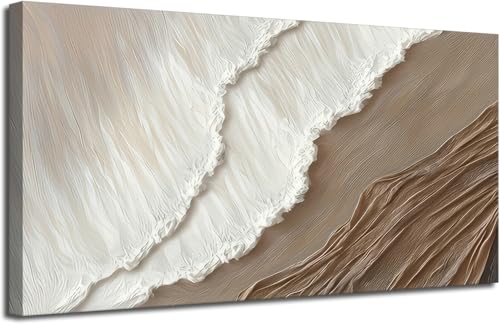 Kabcod 3D Textured Sand Beach Waves Wall Art Large Size