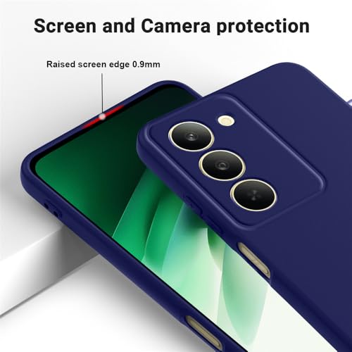 Image of Back Cover for Mi Redmi 15 5G | Full Camera Protection | Premium Liquid Silicon Case | Flexible Bumper Case for Mi Redmi 15 5G (Dark Blue)