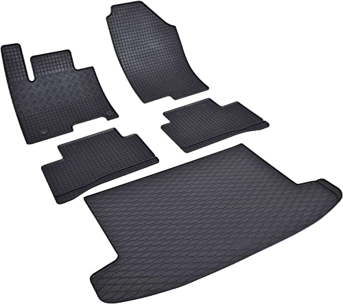 Car Lux DUO16152 - Alfombra Protector Cubre Maletero + Alfombrillas de Goma a Medida para Clase...