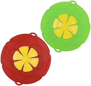 AUANDYU 2 X Spill Stopper Lid Cover And Spill Stopper, Boil Over Safeguard,Silicone