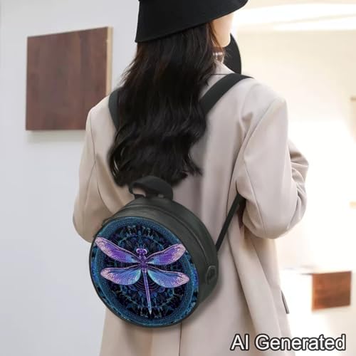 Image of Women Novelty Round Clock Shape Zippered Clock Purses for Women Tote Handbag Shoulder Bag, Gift for Mom Girlfriend