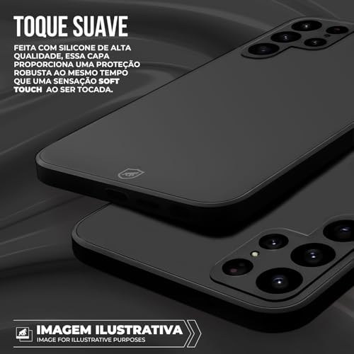 Gshield Capa Case Capinha Silicon Veloz para Motorola (Preta, Moto Edge 50 Ultra)