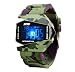 LED Military Cool Water Resist Noctilucent Plane Design Digital Watch for Children Size S