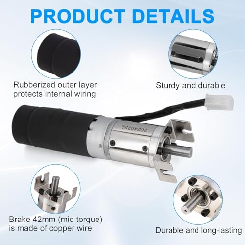 Image of PSLER 364262 RV in Wall Slide Out Motor 12V 42mm Mid Torque Motor with Brake RV Slide Out Motor Compatible with Lippert Schwintek in-Wall Slide System