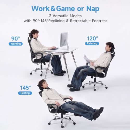 Humergo Ergonomic Office Chair w/ Footrest and Lumbar Support, 69.99 w/ 50% Off Code + 50% Off Code 00V744WF - image 6