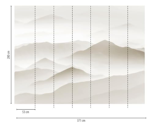 Livingwalls Wtd 383081 - Carta Da Parati Fotografica Per Cameretta Bambini, Motivo Montagne, In Tessuto Non Tessuto, 3,71 X 2,80 M, Made In Germany - 2