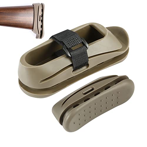 Zamudam Slip-on Gunstock Recoil Pads for AK Rifle Rubber Stock Butt Pads Shockproof Recoil Reducing Buffer Pad Rear Cushion Tan