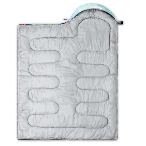 Image of QOOMO Axolotl Cute Camping Sleeping Bags,3 Season Warm & Cool Weather,Lightweight,Waterproof Sleeping Bags for Adults & Kids,Traveling,and Outdoors