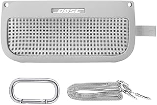 co2CREA Case Silicone for Bose SoundLink Flex Bluetooth Portable Speaker, Portable Ultra-light Protective Sleeve with Carabiner and Shoulder Strap (Speaker and Accessories not Included)