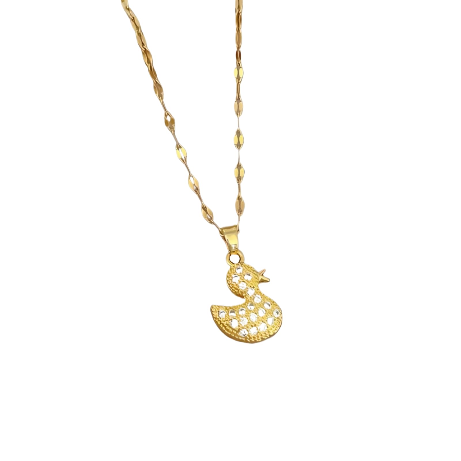 925 Sterling Silver Duck Necklace For Women - Rubber Duck Necklace Charms Jewelry For Women - 14K Yellow Gold Duck Jewelry Choker Pendant With Chain