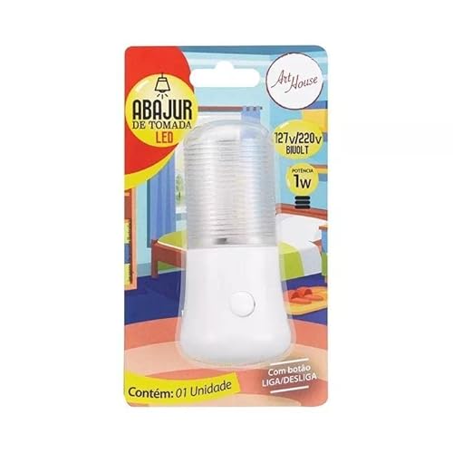 Abajur vertical tomada led para criança bivolt