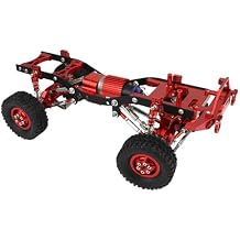 Metal Assembled Frame Chassis Axle Gearbox Pull Rod Set Parts Accessories Whole Upgrade for WPL C14 C24 1/16 RC CarRed