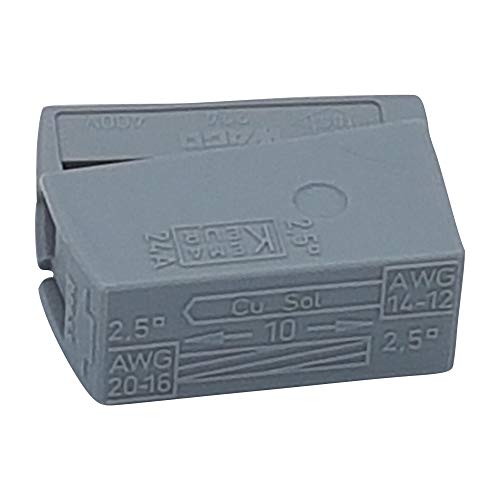 Wago 224 – 101 conector enchufable de 1 vía y 24A para cables de 16-20 AWG 6