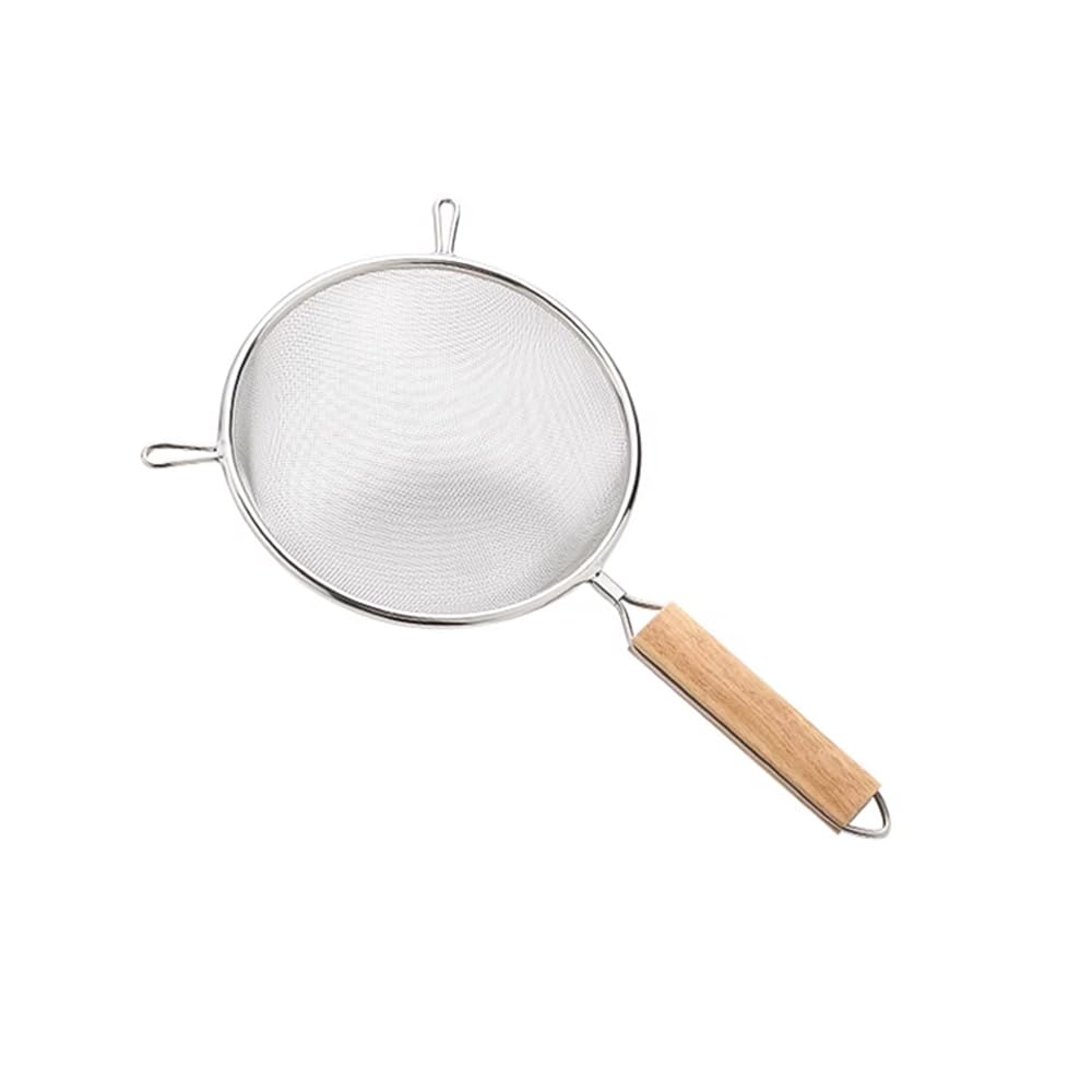 Stainless Steel Fine Mesh Strainers for Kitchen, Colander-Skimmer with Handle, Sieve Sifters for Food, Tea, Rice, Oil, Noodles, Fruits, Vegetable(18cm)