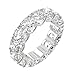 Charles & Colvard Created Moissanite 5mm Cushion Cut Eternity Band for Women | 9 cttw DEW | Lab Grown | Solid 14K White Gold with Rhodium | Size 7
