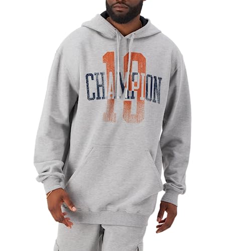 Champion Sweat à capuche Powerblend Oxford Grey pour homme en taille Medium