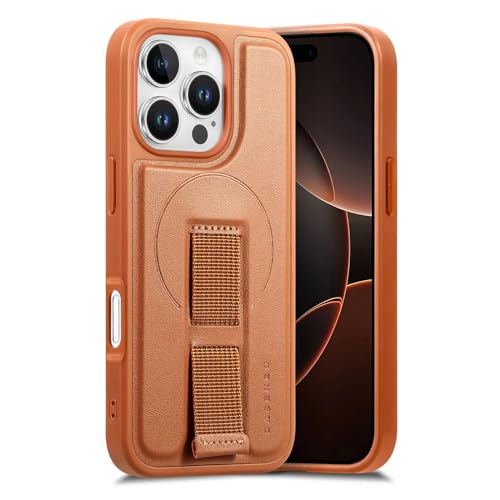 Coque iPhone 13 Pro cuir marron : finis les écrans brisés grâce au bouclier magnétique