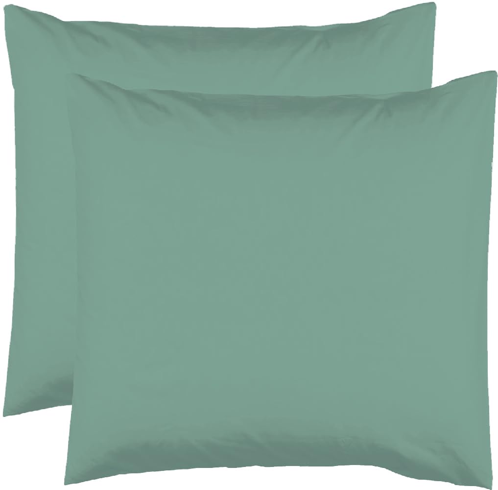 2 Pillowcases 63 x 63 cm Lime Green – 100% Cotton 57 Thread Count
