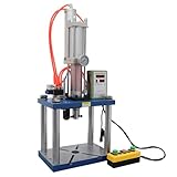 WYDDDARY Pneumatic Punch Press Machine Adjustable Cylinder Stroke 4 Columns Pneumatic Press Manual Emergency Stop Switch with Controller for Metal Sheet 110V(3000KG/6614LB Pressure)