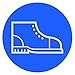 5 pegatinas para zapatos de seguridad, signos de prohibición de zapatos fijos con protección UV, señales de advertencia para exteriores, para interiores fijos, seguridad de Strobo 9,5 x 9,5 cm
