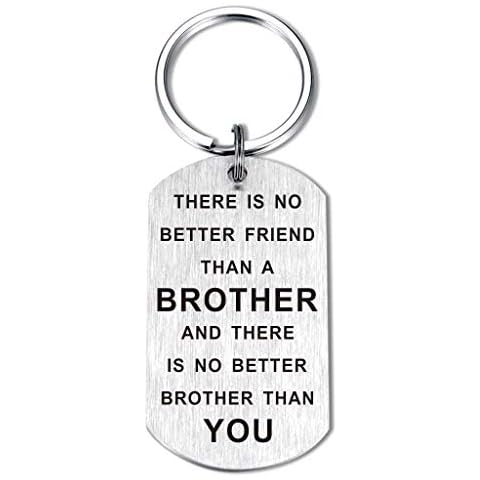 TANWIH Brother Gifts No Better Brother Than You Keychain, Birthday Gifts for Older Brother Key Chains from Sister Cover