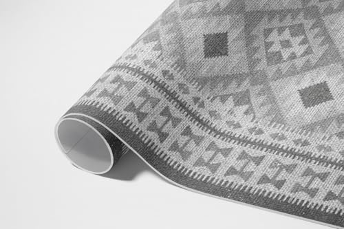 Tapis d'extérieur 140x210 cm en PVC imperméable pour balcon et terrasse rectangle - 6