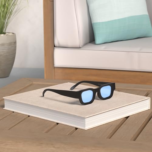 Hycredi Thick Rectangle Sunglasses for Women Men Chunky Square Polarized Sun Glasses Retro 90s Shades UV400 Protection2