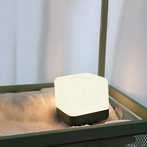 Preisvergleich Produktbild Kreative Flip Timing Atmosphäre Usb Wiederaufladbare Nachtlicht Magic Cube Led Energiesparende Home Schlafzimmer Dekoration Lichter-Warm White_Green_China