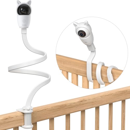 Image of CZEview Universal Baby Monitor Camera Shelf Mount Compatible D1, BM2, and Most 1/4" Screw Baby Cameras, Attaches to Crib Cot Shelves or Furniture (Camera Not Include)