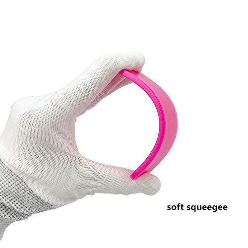 Pink Rubber Squeegee, Vinyl Wrap Squeegee, Soft Glass Squeegee, for Installing Car Vinyl Wrap, Window Tint Film and Screen Printing,4.7x2.2in - Thumbnail 5