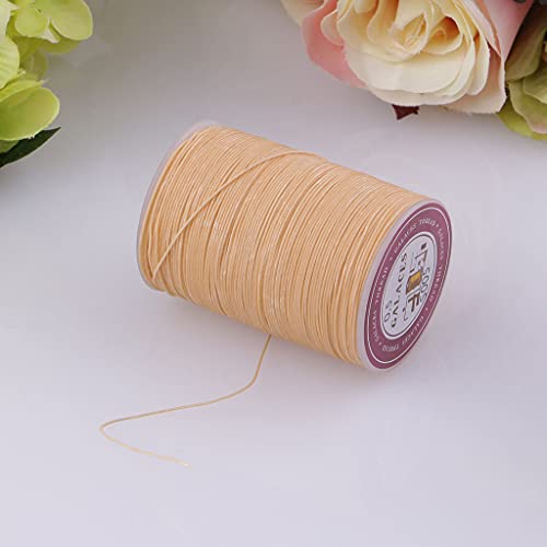 Harilla Hilo encerado de cuero redondo 0.5 mm Beige 130 m miniatura 3