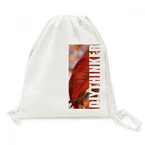 Sac de voyage voyage sacs cordon toile plante photo feuille d'érable rouge