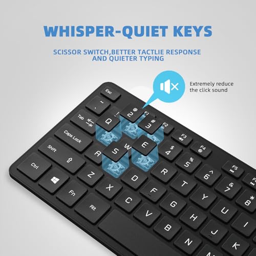 Image of USB Wired Keyboard for Window,Comfortable Quiet Chocolate Keys, Durable Ultra-Slim Wired Computer Keyboard(QWERTY) for PC, Windows 11 /10 /8 /7 /XP /Vista KB1430