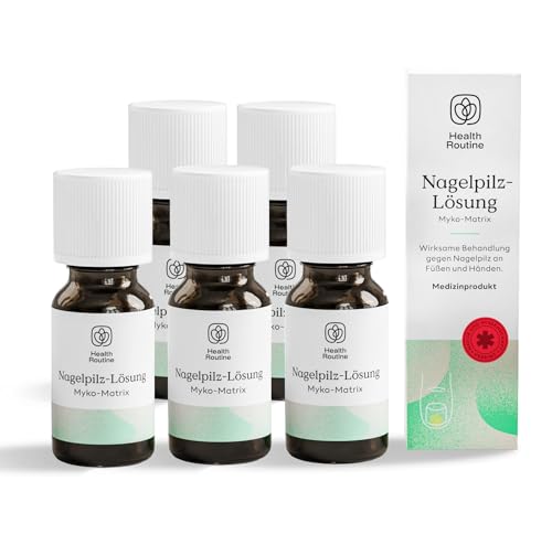 Health Routine Myko-Matrix Antifungal Nail Treatment — Extra Strong Nail & Cuticle Oil Pen for Toenails and Fingernails — Nail Repair & Strengthener for Damaged, Thick or Discolored Nails — 5 Pack