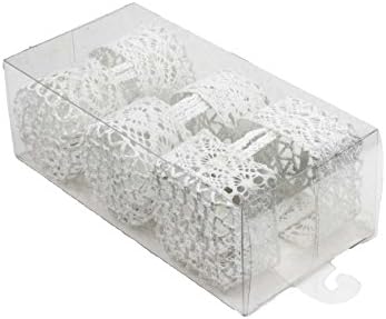 Mini Lace Favor Baskets, Set of 6 Square, 2.75"x2.75" x1.75" image 4