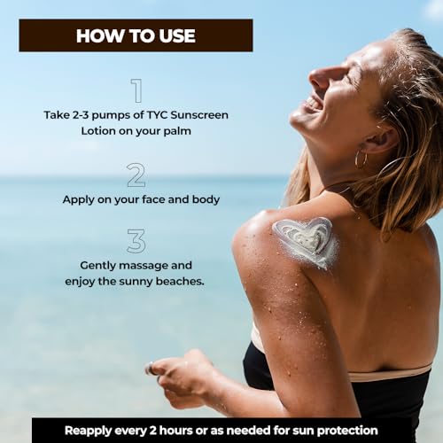 Image of TYC - TRUST YOUR CHOICE Sunscreen Spf 60++++ Face And Body Lotion, With Coconut Oil And Niacinamide, No White Cast And Sand Proof, Hydrating Ayurvedic And Natural, For All Skin Types (200 Ml)