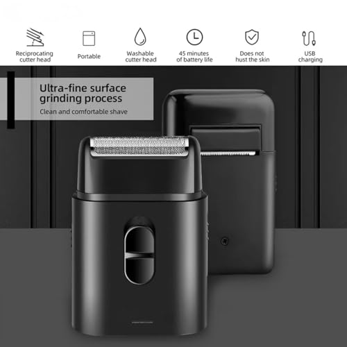 Image of Drumstone (𝟏𝟓 𝐘𝐞𝐚𝐫𝐬 𝐖𝐚𝐫𝐫𝐚𝐧𝐭𝐲) Rechargeable Wet & Dry Razor for Men 500mAh | Face Care Beard Trimmer & Shaver | 5W Precision Grooming Machine with Sharp Blades for Smooth Shaving
