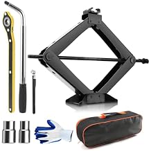Car Jack Kit 3 Ton 6610 lbs Tire Changing Kit with Lug Wrench Car Emergency Kit for MPV