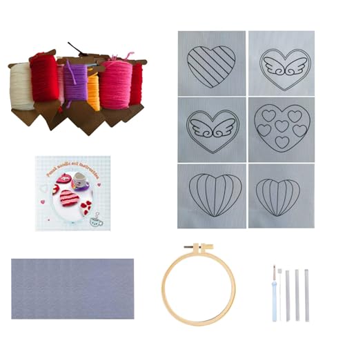 Juego de agujas de coser con diseño de flores para decoración artesanal