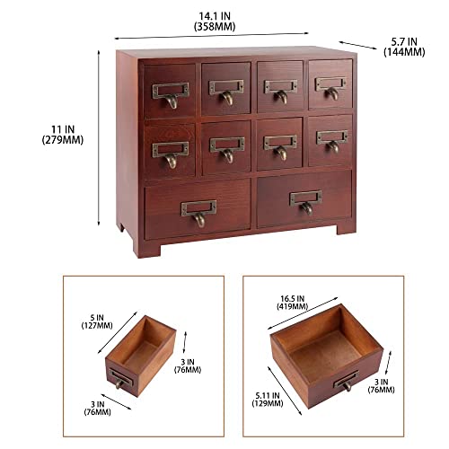 Oemvalaty Solid Wood Chinese Medicine Cabinet,Card Catalog Cabinet For Apothecary Cabinet,Great Storage Apothecary Drawer Herbal Dresser And No Assembly Required #TOP2