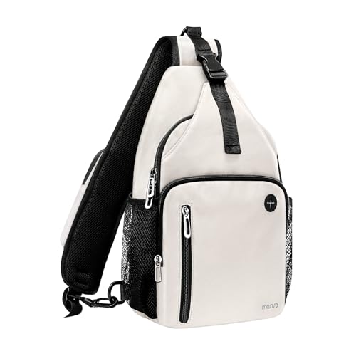 MOSISO Torba na ramię, plecak na ramię crossbody, podróżny plecak turystyczny, torba na klatkę piersiową z przednią kwadratową kieszenią i portem ładowania USB