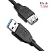 Produktbild Datenleitung, Super Speed USB 3.0 Verlängerungskabel Stecker auf Buchse AM to AF USB Extender Datenkabel Adapter für PC Laptop Kamera(1.5M,Black)