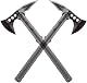 KOSxBO Tomahawk Set Doppelpack Taktische Campingäxte 40 cm