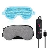 Heated Eye Mask for Dry Eyes, Electric USB Warm Compress with Adjustable Temperature & Auto-Off Timer, Professional Eye Heating Pad for Blepharitis, Puffy Eyes & Stress Relief