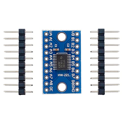 Eplzon Txs0108E High Speed Full Duplex Logic Level Converter 8 Channel Spi 8 Way 3.3V 5V Iic 8-Bit Bi-Directional Converter Module Apply To Raspberry Pi And Arduino (Pack Of 5 Set) #TOP1